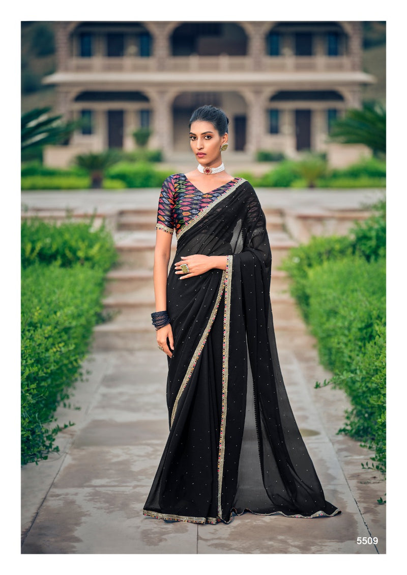 Kashvi Creation Gunjan Fancy Chiffon Party Wear Sarees