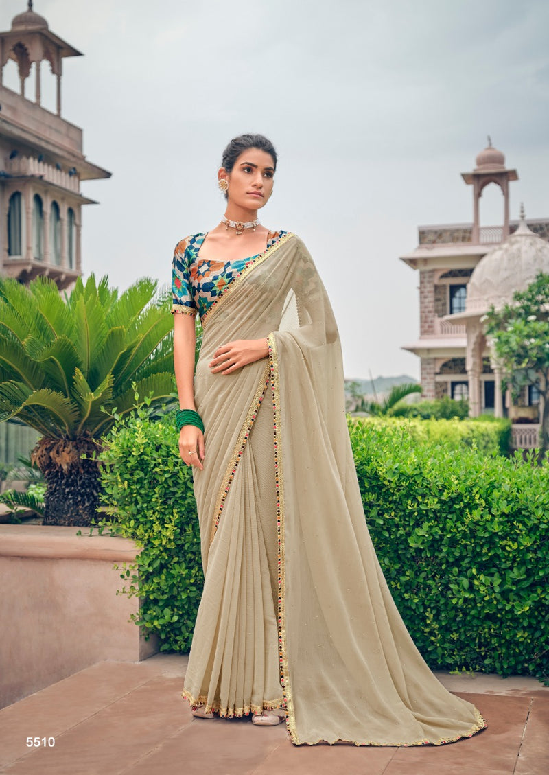 Kashvi Creation Gunjan Fancy Chiffon Party Wear Sarees