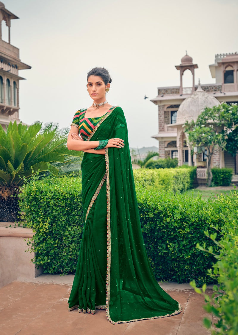 Kashvi Creation Gunjan Fancy Chiffon Party Wear Sarees