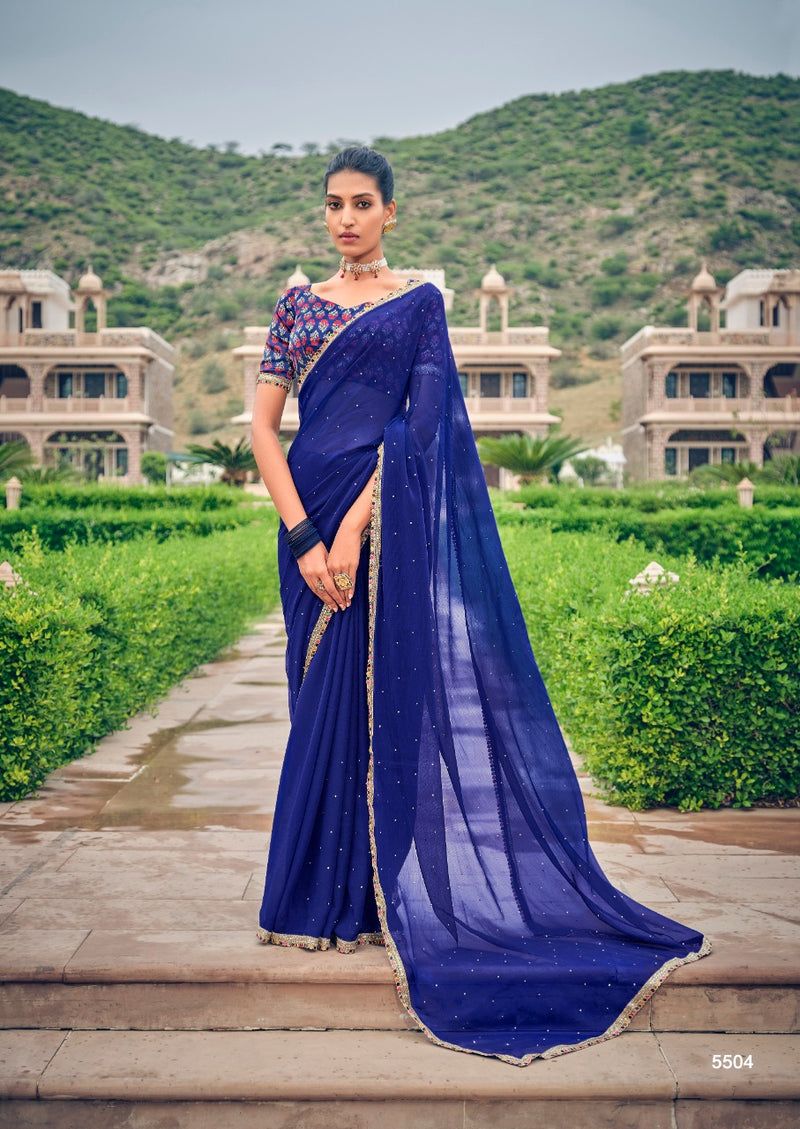 Kashvi Creation Gunjan Fancy Chiffon Party Wear Sarees