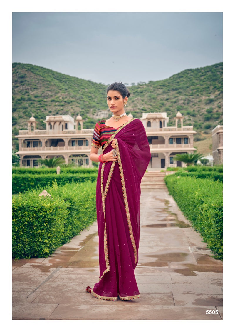 Kashvi Creation Gunjan Fancy Chiffon Party Wear Sarees