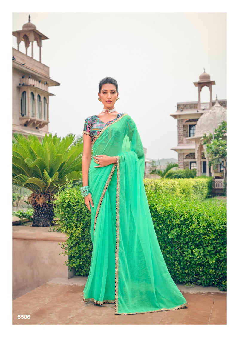 Kashvi Creation Gunjan Fancy Chiffon Party Wear Sarees