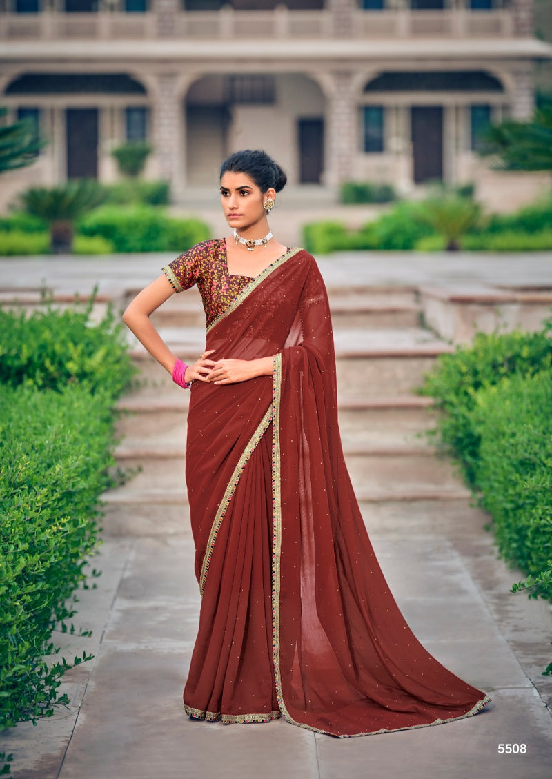 Kashvi Creation Gunjan Fancy Chiffon Party Wear Sarees