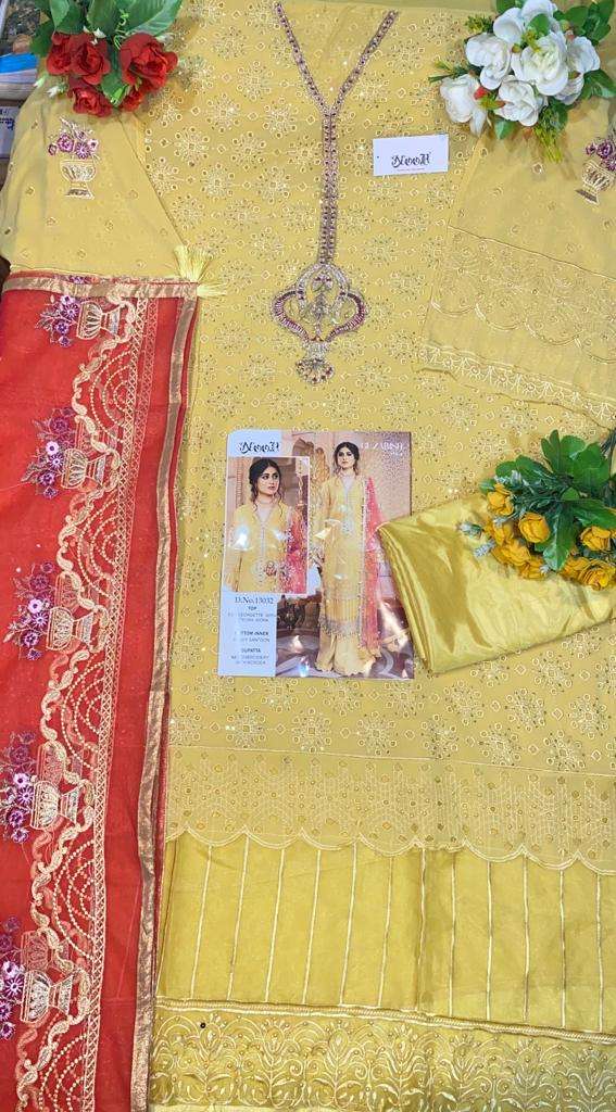 Noor Guzarish Vol 4 Georgette Pakistani Style Party Wear  Salwar Kameez With Embroidery