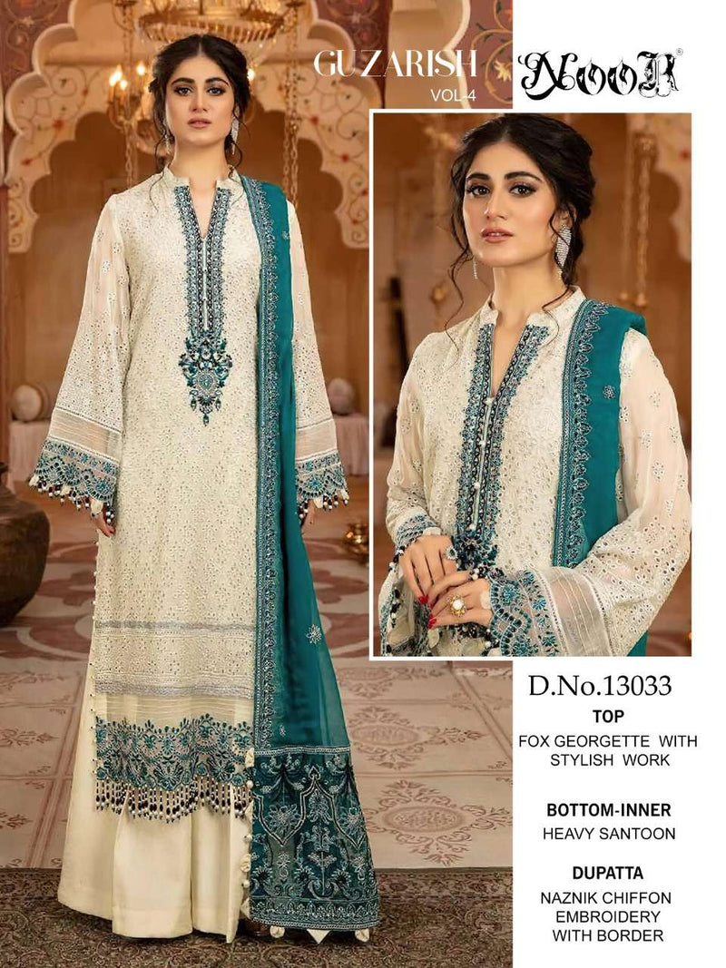 Noor Guzarish Vol 4 Georgette Pakistani Style Party Wear  Salwar Kameez With Embroidery