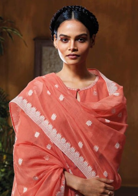 Ganga Fashion Ekiya Nuwa C 0581 Cotton Jacquard Embroidery Work Casual Wear Salwar Kameez
