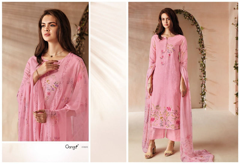 Ganga Suit Odin Pure Woolen Pashmina Printed Embroidery Work Salwar Kameez