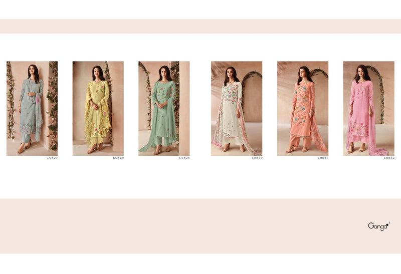 Ganga Suit Odin Pure Woolen Pashmina Printed Embroidery Work Salwar Kameez