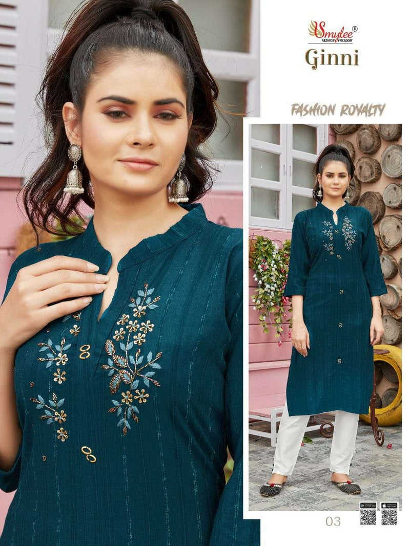 Ginni By Rung Weaving Velvet With Paint Kurti
