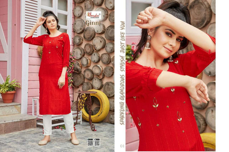 Ginni By Rung Weaving Velvet With Paint Kurti