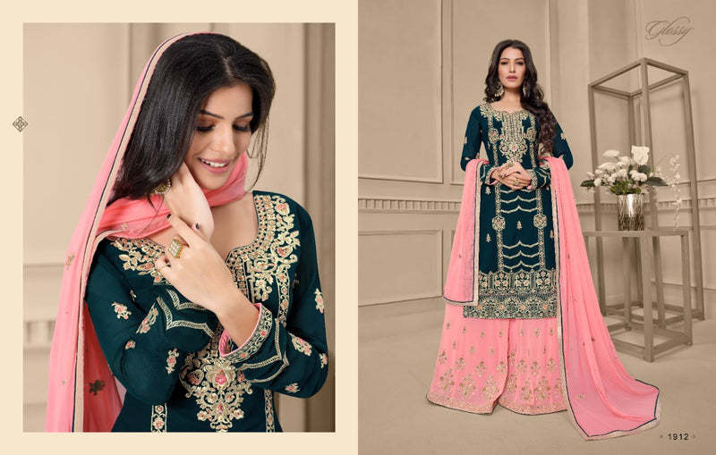 Glossy Ehsaas Georgette Heavy Embroidered Work Partywear Salwar Suit