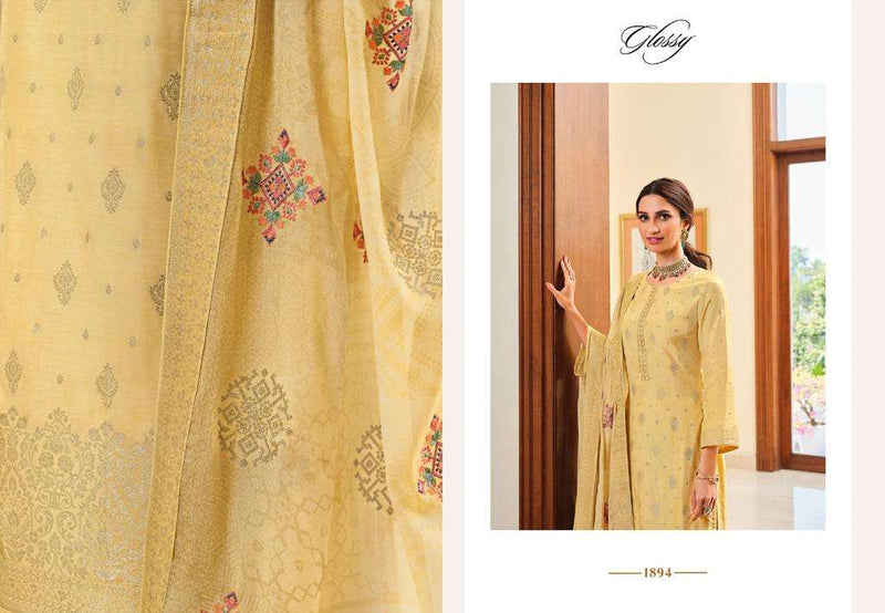 Glossy Rivera Viscose Dola Jacquard Casual Wear Salwar Suit