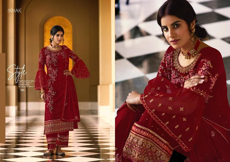 Glossy Zaina Georgette Embroidery With Swarovski Work Salwar Suit