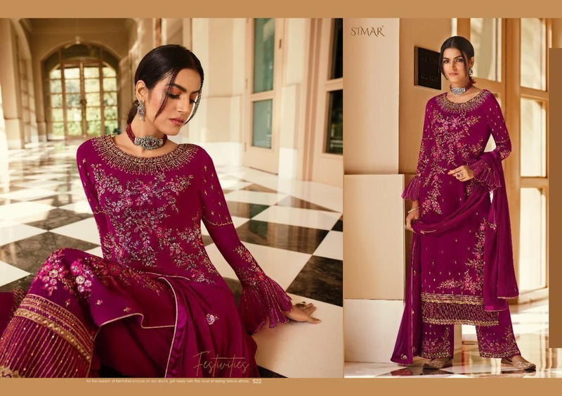 Glossy Zaina Georgette Embroidery With Swarovski Work Salwar Suit