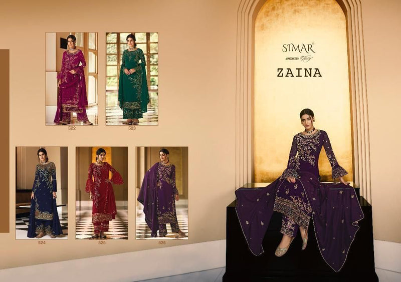Glossy Zaina Georgette Embroidery With Swarovski Work Salwar Suit