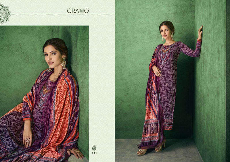 Gramo Bandhej Vol 1 Velvet With Digital Print  Salwar Suit