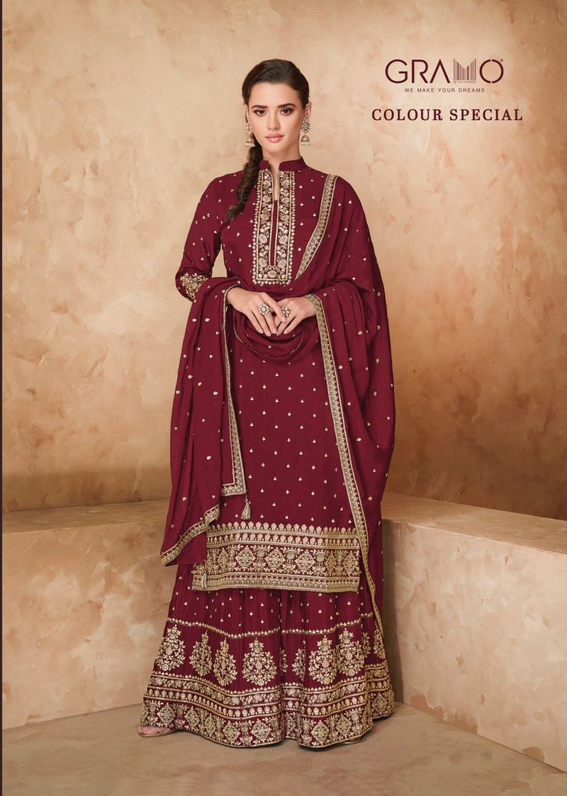 Gramo Special Vol 1 Faux Georgette With Stith Sharara Inner