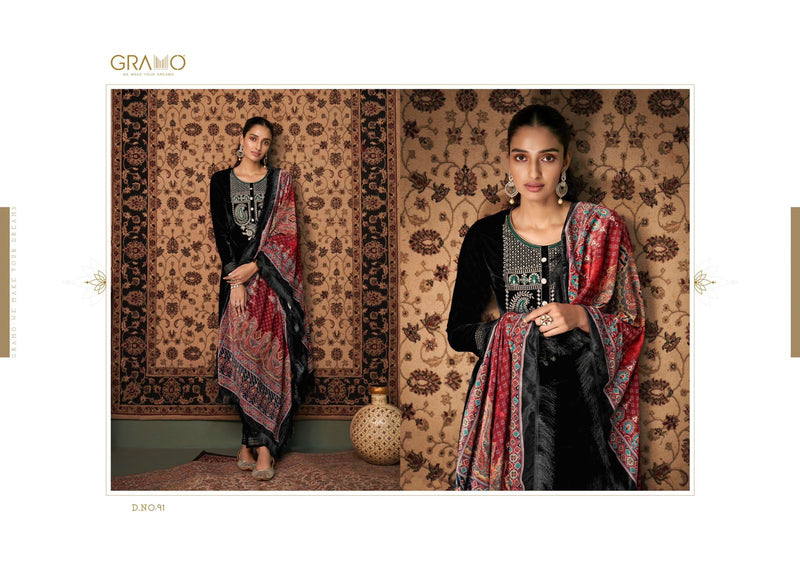 Gramo Velvet Vol 1 Pure Velvet With Inner Stich With Additional Touch Salwar Suit