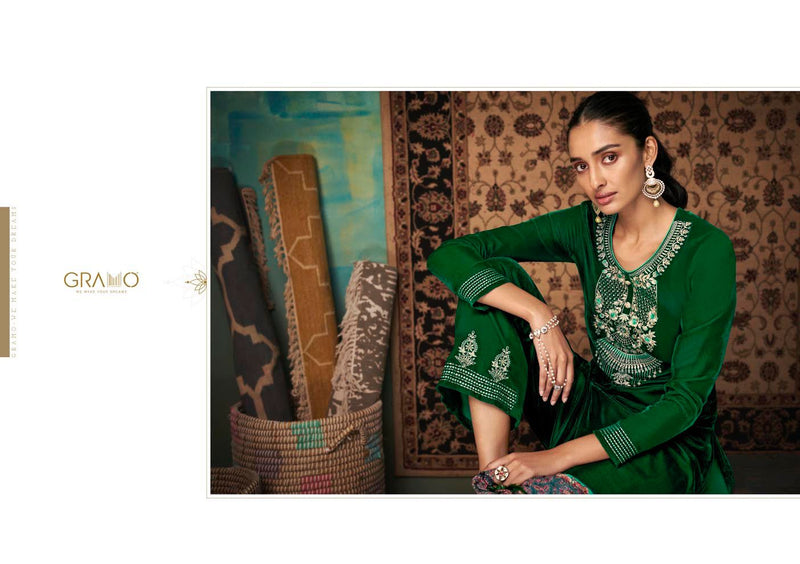 Gramo Velvet Vol 1 Pure Velvet With Inner Stich With Additional Touch Salwar Suit