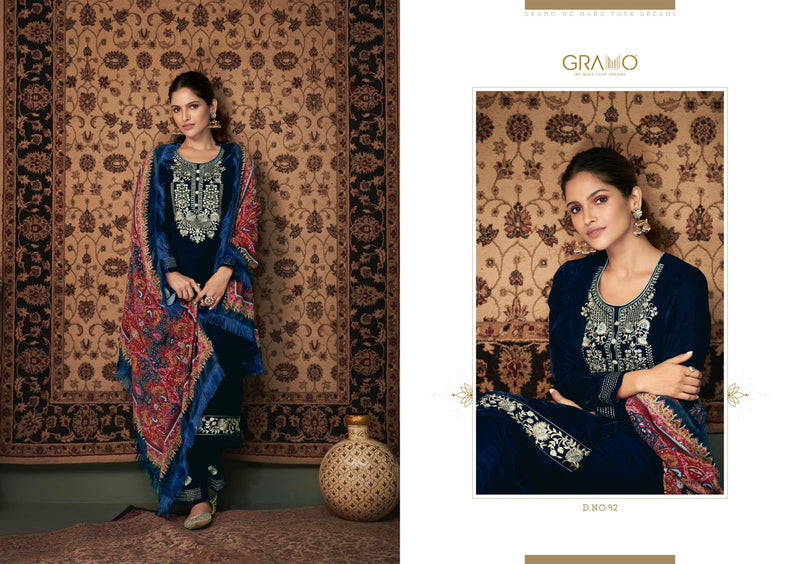 Gramo Velvet Vol 1 Pure Velvet With Inner Stich With Additional Touch Salwar Suit