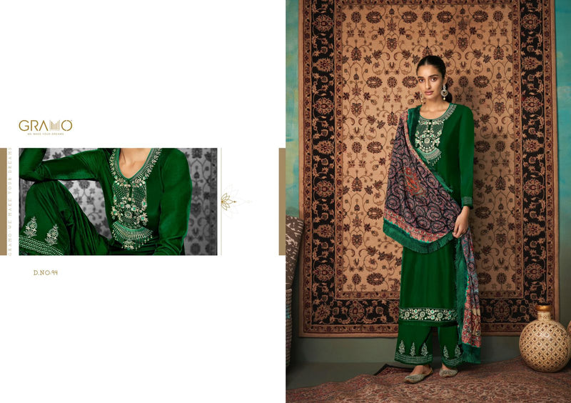 Gramo Velvet Vol 1 Pure Velvet With Inner Stich With Additional Touch Salwar Suit