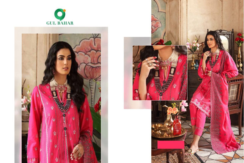 Gul Bahar Mohtaaz Jam Cotton Full Stitch Embroidery Work Salwar Suit