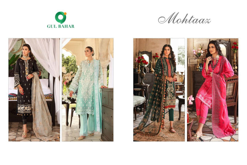 Gul Bahar Mohtaaz Jam Cotton Full Stitch Embroidery Work Salwar Suit