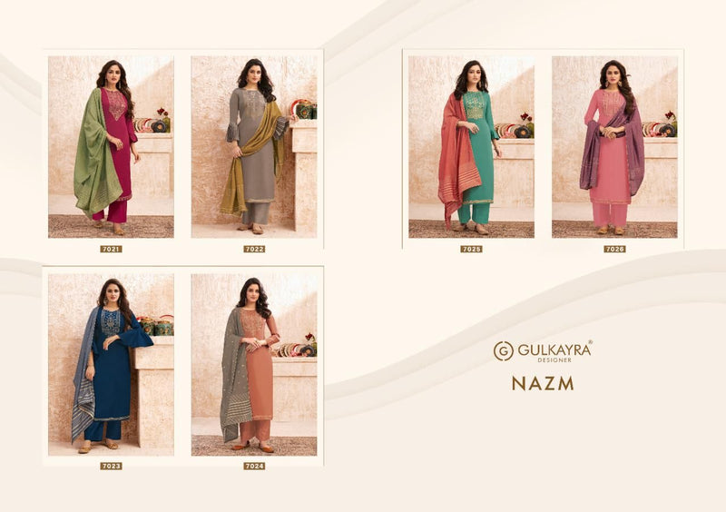 Gulkayra Designer Nazm Jam Silk With Heavy Embroidery Salwar Suit