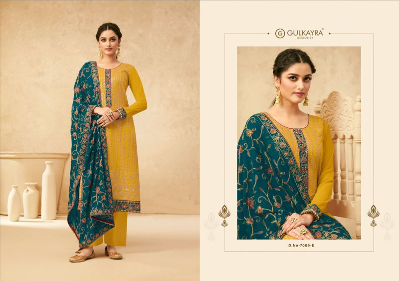 Gulkayra Designer Sonam Gold Pure Georgette Partywear Salwar Suit