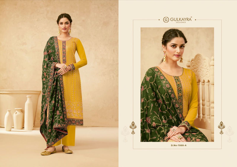 Gulkayra Designer Sonam Gold Pure Georgette Partywear Salwar Suit