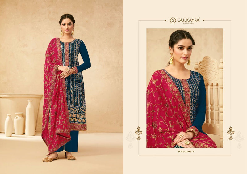 Gulkayra Designer Sonam Gold Pure Georgette Partywear Salwar Suit