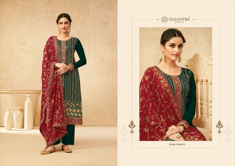 Gulkayra Designer Sonam Gold Pure Georgette Partywear Salwar Suit