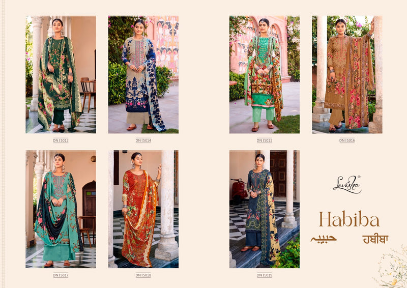 Levisha Habiba Pashmina Printed With Embroidery Work Stylish Designer Pakistani Salwar Kameez