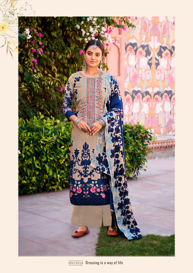 Levisha Habiba Pashmina Printed With Embroidery Work Stylish Designer Pakistani Salwar Kameez