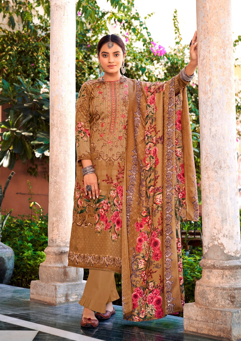 Levisha Habiba Pashmina Printed With Embroidery Work Stylish Designer Pakistani Salwar Kameez
