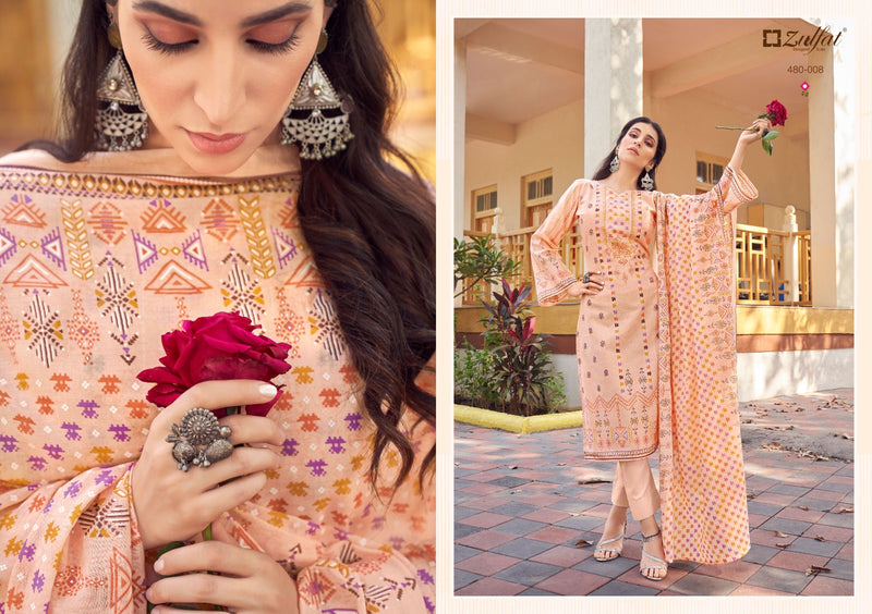 Zulfat Designer Suits Hakoba Pure Cotton Exclusive Designer Printed Casual Wear Salwar Kameez