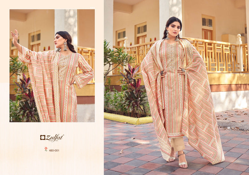 Zulfat Designer Suits Hakoba Pure Cotton Exclusive Designer Printed Casual Wear Salwar Kameez