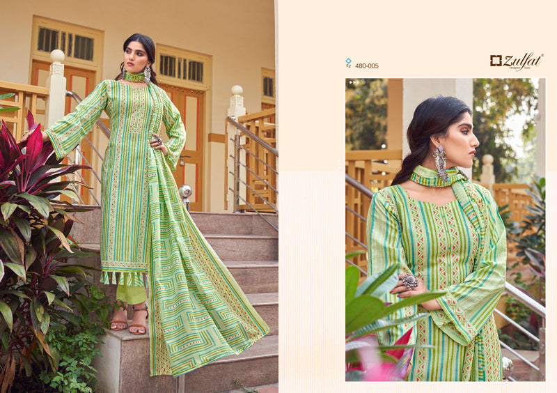 Zulfat Designer Suits Hakoba Pure Cotton Exclusive Designer Printed Casual Wear Salwar Kameez