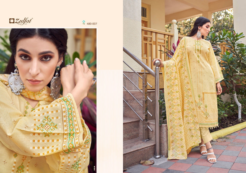 Zulfat Designer Suits Hakoba Pure Cotton Exclusive Designer Printed Casual Wear Salwar Kameez