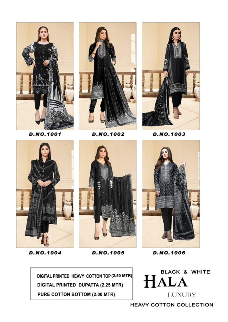 Hala Luxury Cotton Collection Vol 1 Cotton Pakistani Style Party Wear Salwar Suits