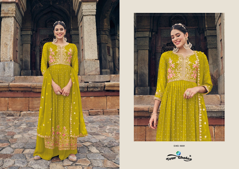 Your Choice Haldi Georgette With Beautiful Work Stylish Designer Festive Wear Long Salwar Kameez