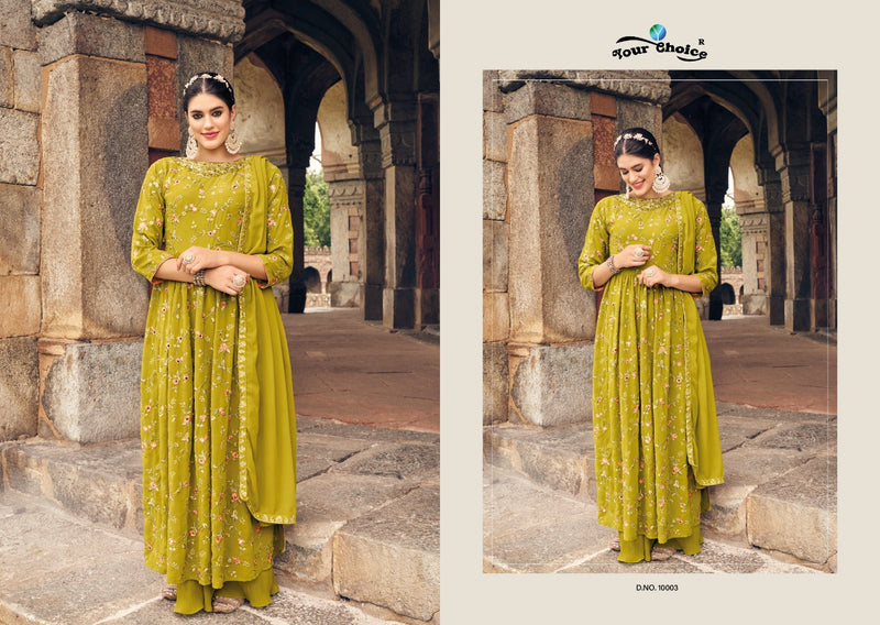 Your Choice Haldi Georgette With Beautiful Work Stylish Designer Festive Wear Long Salwar Kameez