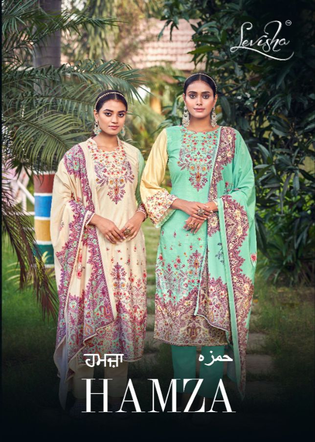 Levisha Hamza Pashmina With Beautiful Printed Work Stylish Designer Fancy Salwar Suit