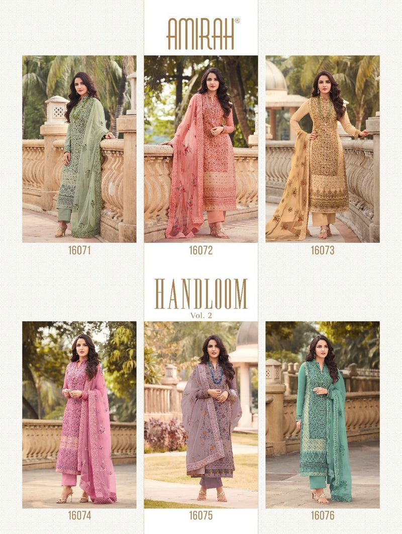 Amirah Handaloom Vol 2 Viscose With Heavy Embroidery Work Stylish Designer Fancy Salwar Kameez