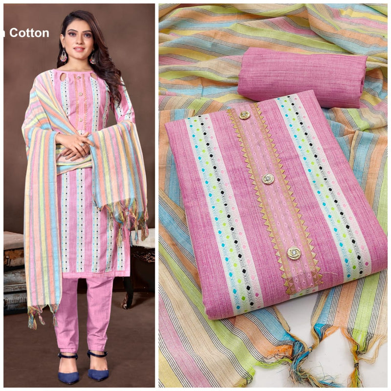 Mf Handloom Vol 2 Pure Cotton With Printed Work Stylish Designer Fancy Look Salwar Suit