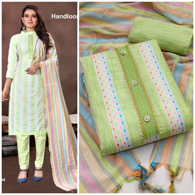 Mf Handloom Vol 2 Pure Cotton With Printed Work Stylish Designer Fancy Look Salwar Suit