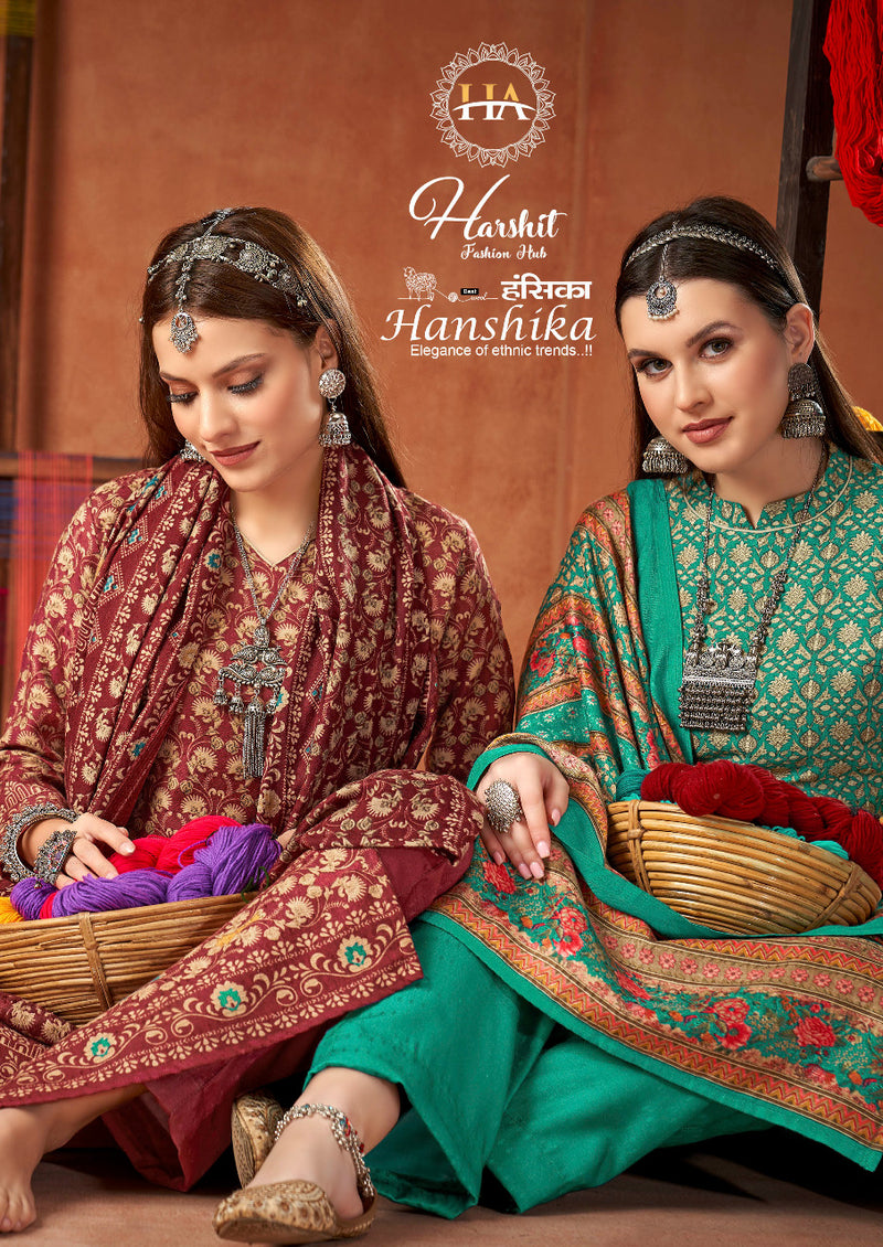 Harshit Fashion Hanshika Pashmina Printed Work Stylish Designer Party Wear Fancy Salwar Suit