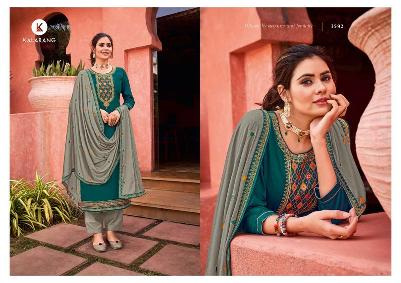 Kalarang Fashion Harika Jam Silk Cotton Designer Party Wear Salwar Kameez