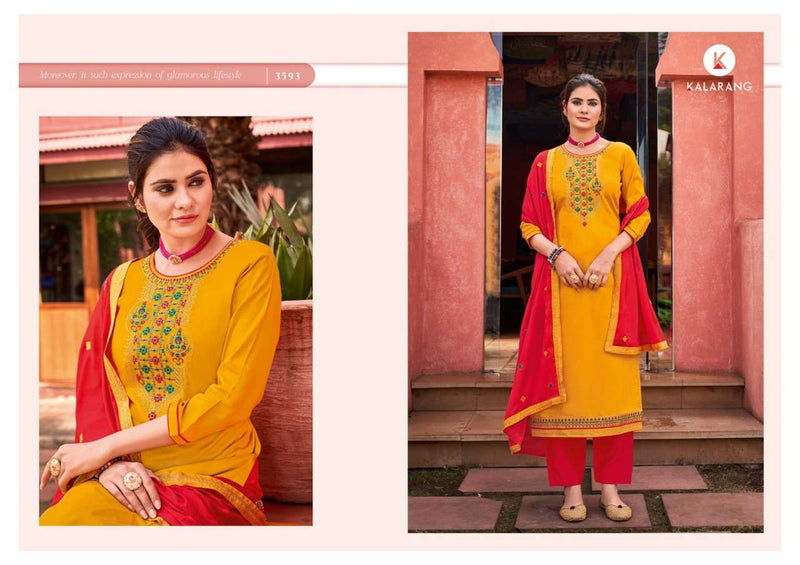 Kalarang Fashion Harika Jam Silk Cotton Designer Party Wear Salwar Kameez