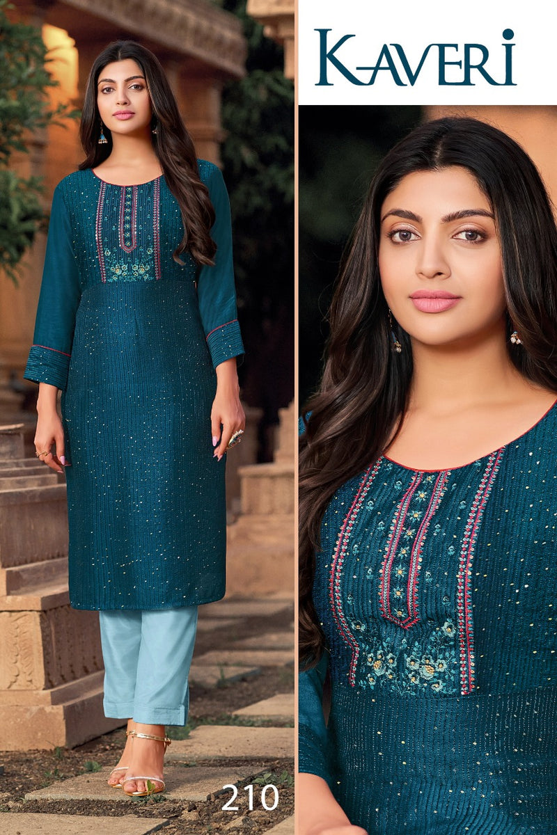 Hariyaali Kaveri Soft Silk Viscose Fancy Party Wear Kurtis